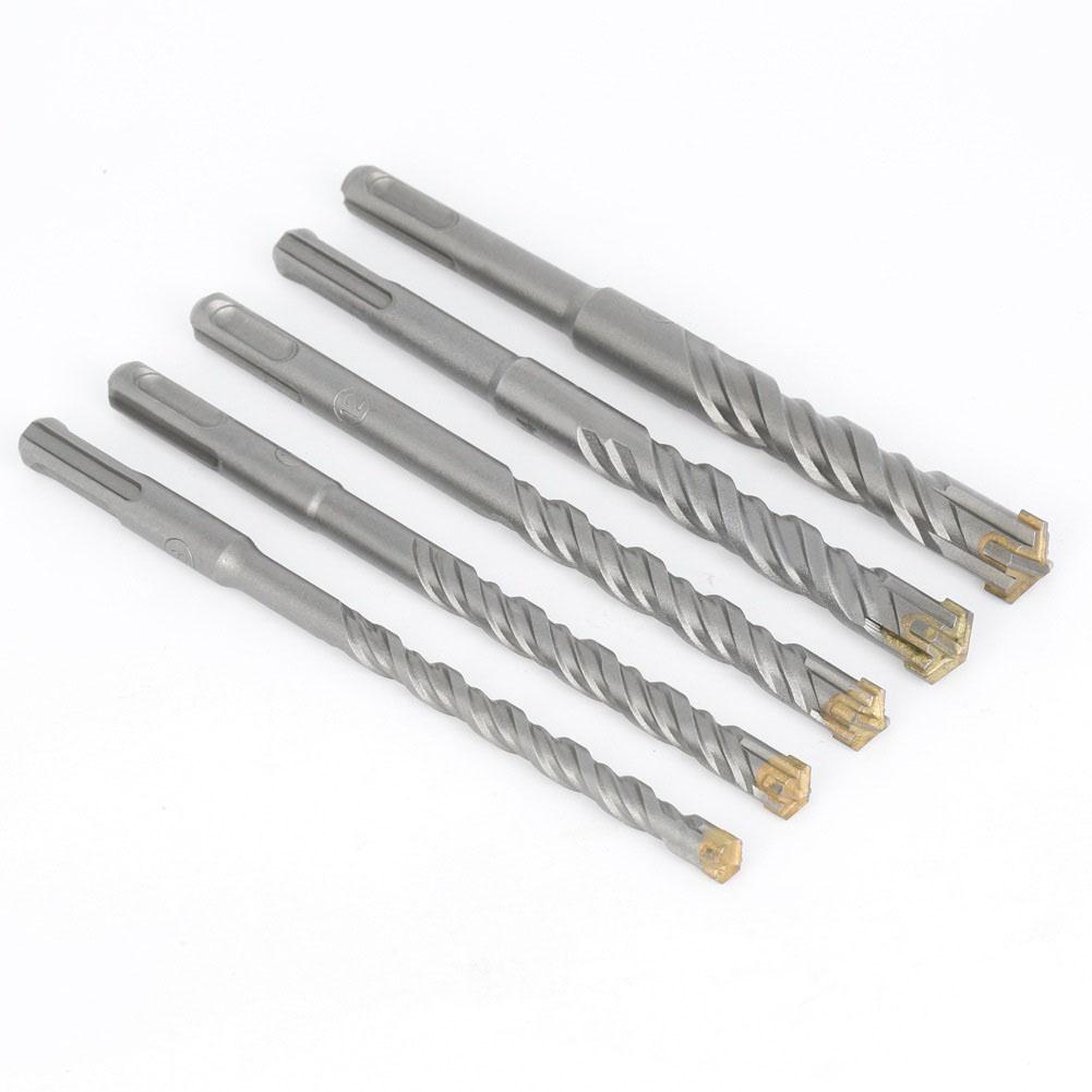 160mm Electric Hammer Drill Bit 6/8/10/12/14/16mm Cross Type Steel Alloy SDS Plus Shank For Masonry Concrete Rock Stone