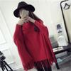 2021 Female Wrap and Swing Women Sweaters Winter  Leisure Long Sleeve Out Jacket  Long Section Tops