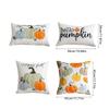 Cushion Cover Colorful Pumpkin Embroidery Cushion Case Throw Pillow Cover for Sofa and Bedroom Comfort, Poly Cotton