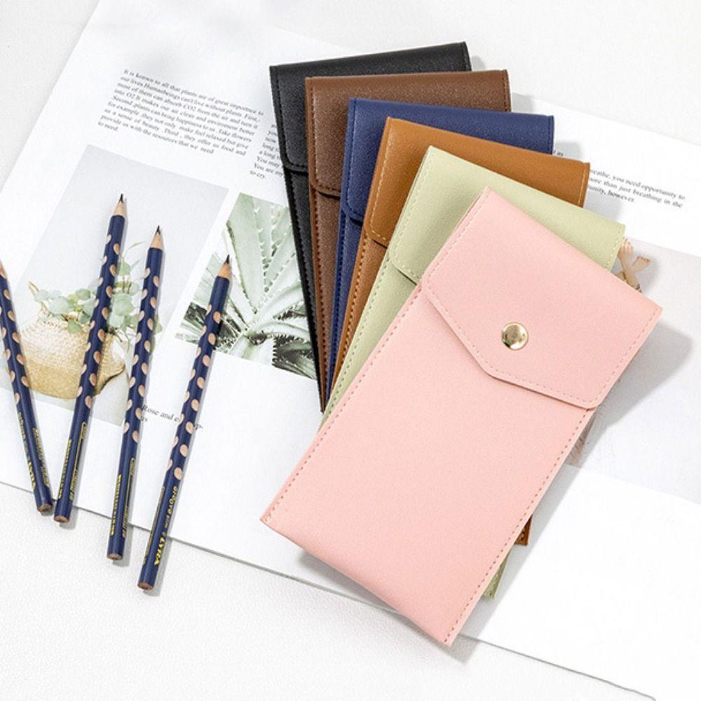 PU Business Fountain Pen Case Portable Pencil Bag Pen Cover Leather Pen Protective Cover  Glasses