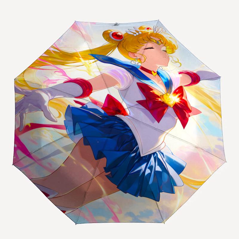 1pc Sailor Moon Umbrella, Sun Protection, And UV Shielding. It Has Eight Sturdy Ribs for Outdoor Use And Perfect As a Holiday Gift
