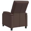 Recliner Chair Brown Faux Leather