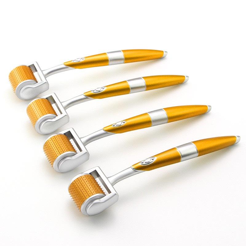 192-Needle Titanium Microneedle Facial Roller - Manual Massage Tool for Cross-Border Trade.