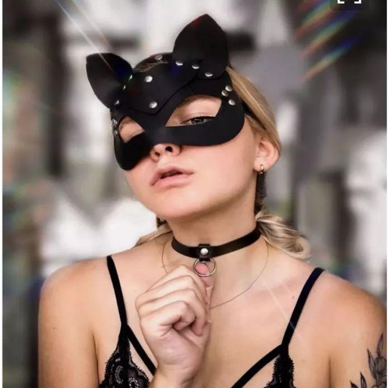 Unisex Leather Fetish Party Eye Mask – Adult BDSM Costume Accessory