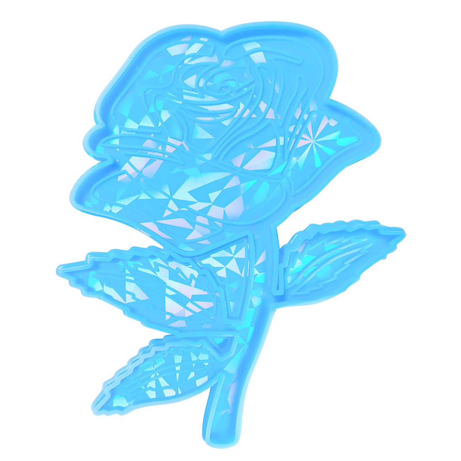 

Holographic Silicone Molds Rose Flower Shaped Resin Molds Statue Making Epoxy Casting Moulds for Wall Door Decoration синий
