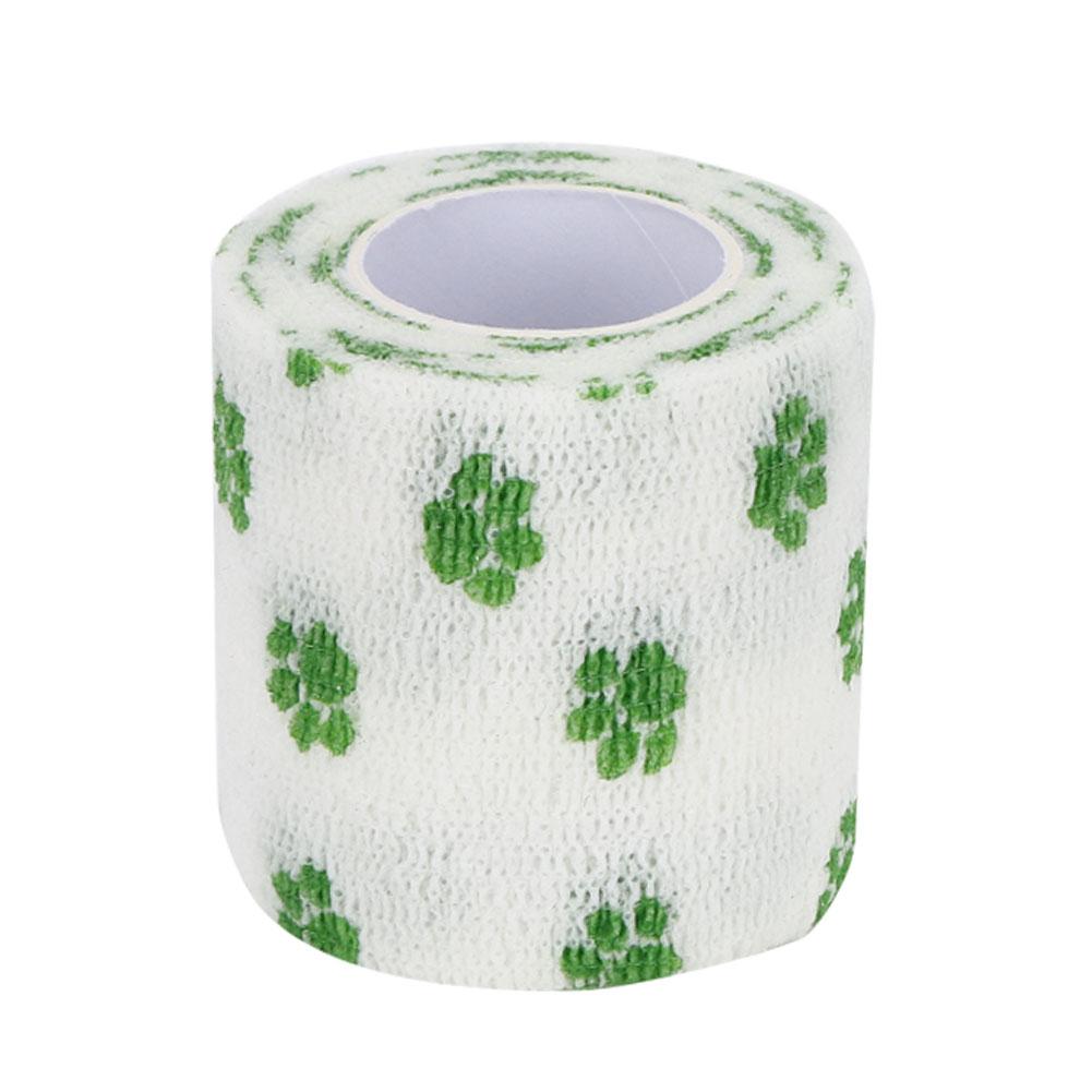 Self Adhesive Pet Bandage Breathable NOn Woven Cats Dogs Injury Elastic Body Wrap Blue
