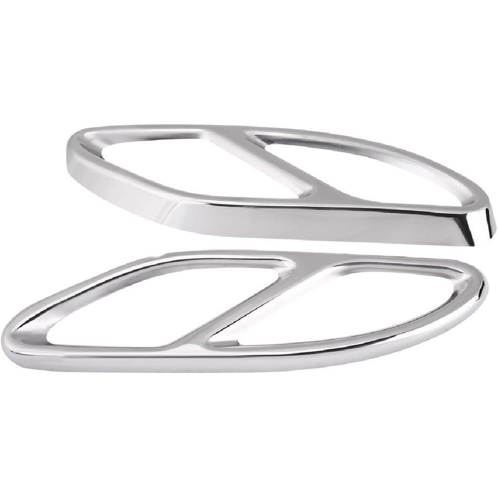 1Pair Car Exhaust Tail Muffler Tip Pipe Cover Trims for Mercedes Benz C Class w205 Coupe GLC B Class w246 E class w212 w213 C207 Coupe A class w176