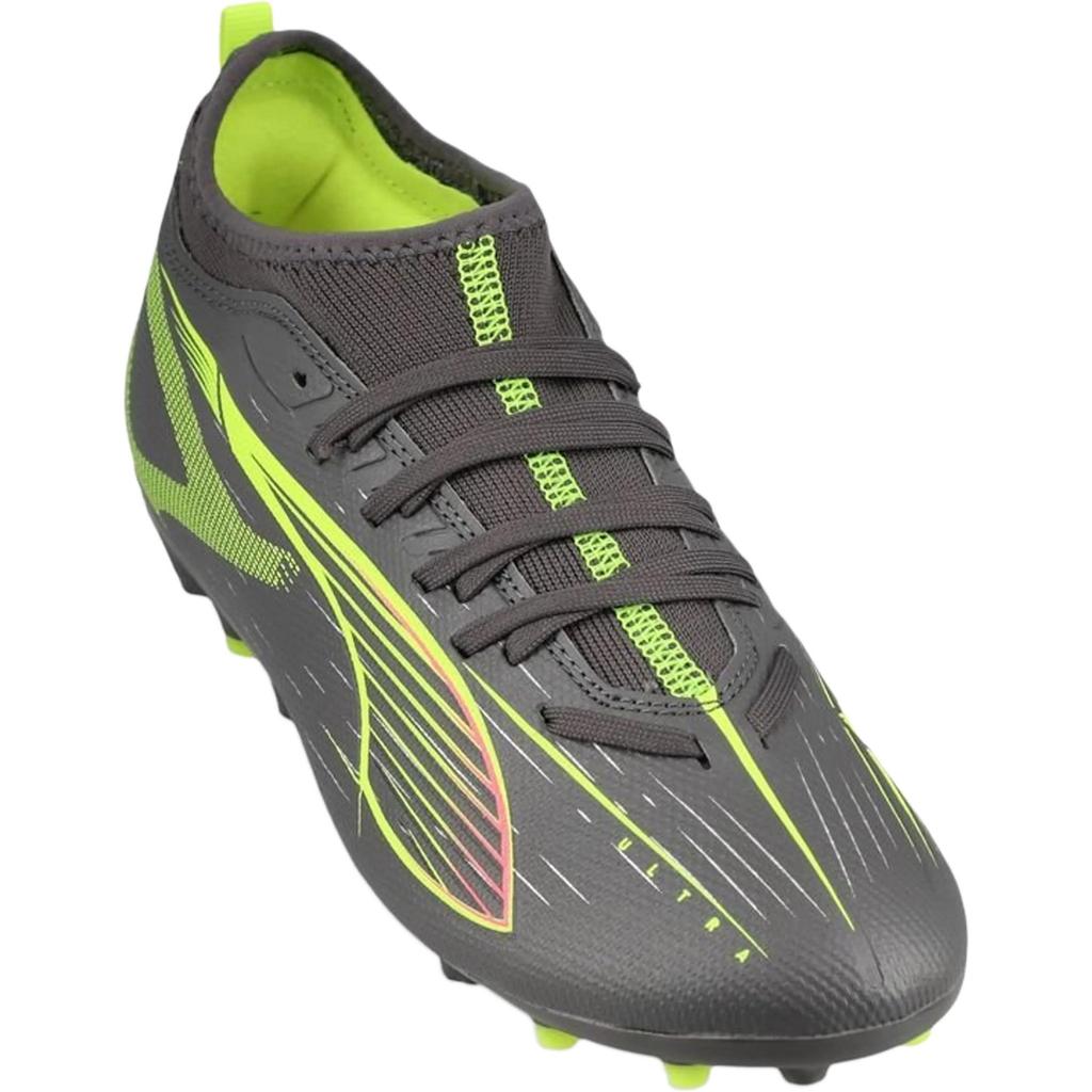 Puma Ultra 5 Series Mg Fashion Comfortable Mid-Top Kids Football Shoes Kids Football Shoes Gray Green 108349-03