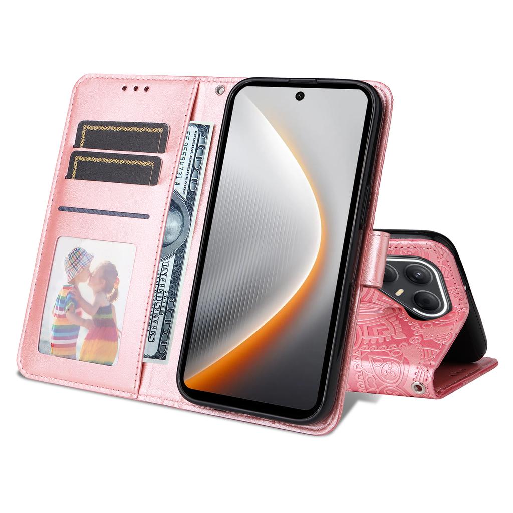 For TECNO Pova 7 5G Case Sunflower Imprint Leather Wallet Phone Cover