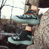 2025 Outdoor Green Walking Shoes Men Fashion High Top Casual Boots Men Platform Breathable Hiking Shoes For Men Trekking Boots