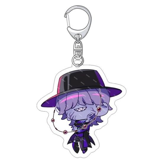Keychain Pendant 3D Idol Group Design Portable Acrylic Keychain with Metal Lobster Clasp Waterproof Scratch-Proof Key