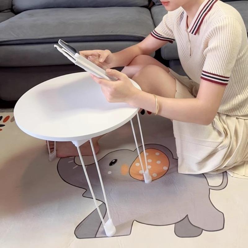 Folding Coffee Table Round Side Tables Minimalist Modern Table Multifunctional Portable Simple Living Room Small Sofa Tables