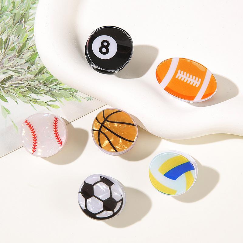 1Pc Sporty Style Creative Shark Clip Basketball Football Hair Grab Clip Cartoon Ponytail Clip Girl Hairpin Headpiece Decor Gift