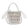 2025 Spring and Summer New Woven Niche Hand Basket Fashionable Versatile Single Shoulder Crossbody Premium Sense Commuter Bucket Bag