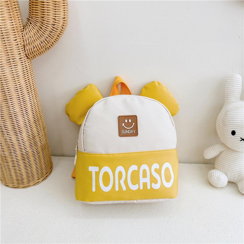 

Children s double shoulder cartoon backpack large capacity boys and girls school bag kindergarten baby leisure travel snack bag