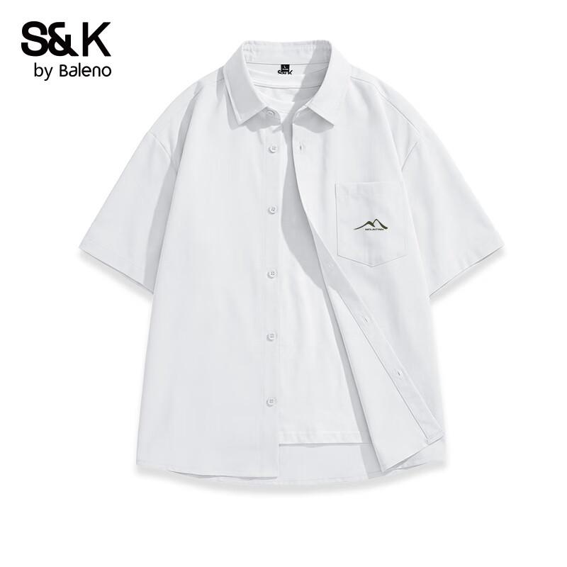 Baleno Men s Short Sleeve Casual Shirt 2XL белый