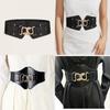 Solid Retro Color Style Metal Waist Belt With Alloy Buckle Women Dresses Coats