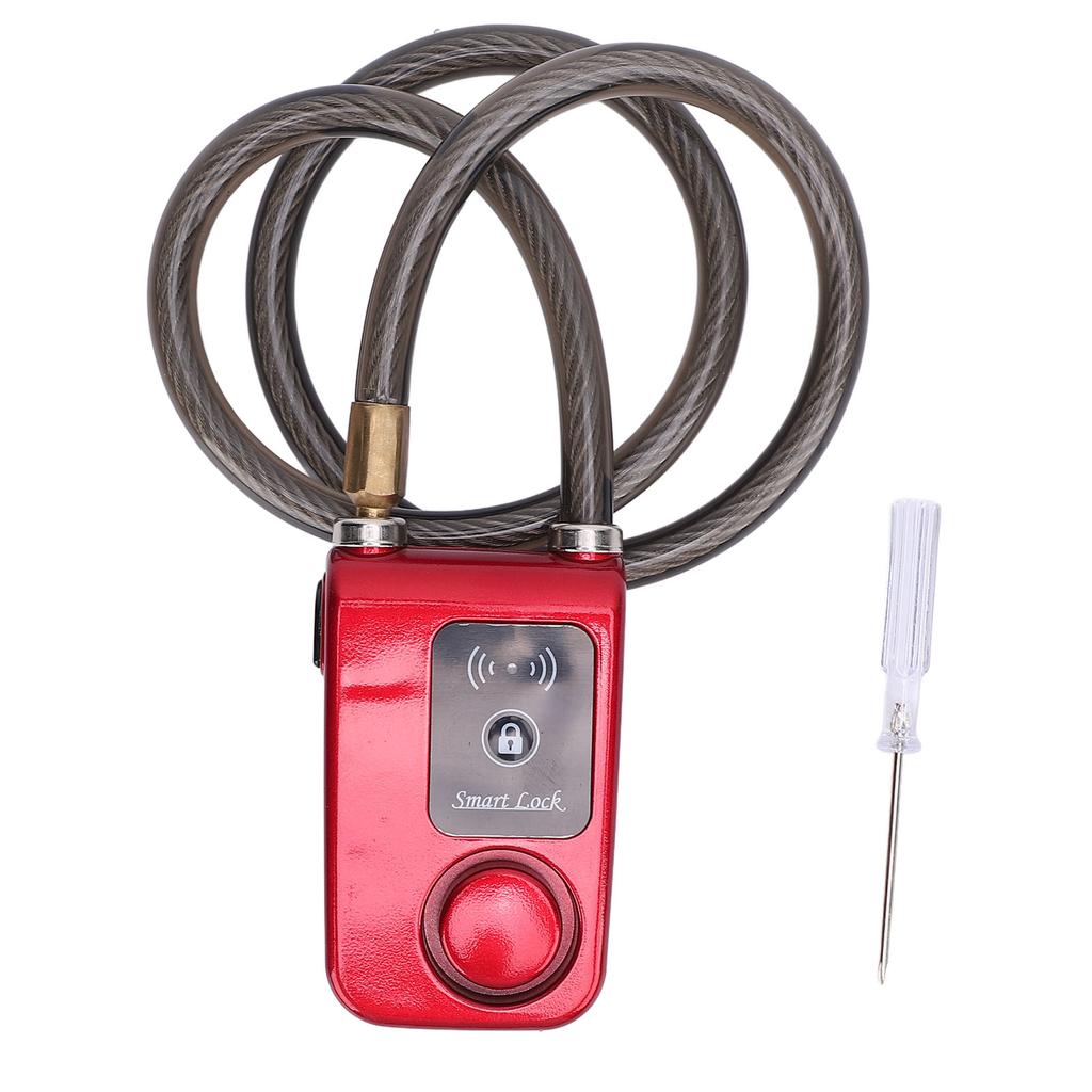 Keyless Bluetooth Motorcycle Lock IP44 Water Resistant Cycling Lock with Alarm APP Unlocking Vibration Alarm Anti Theft