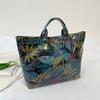 Women's PVC Tote Bag Floral Print Waterproof Fashion Shopping Bag