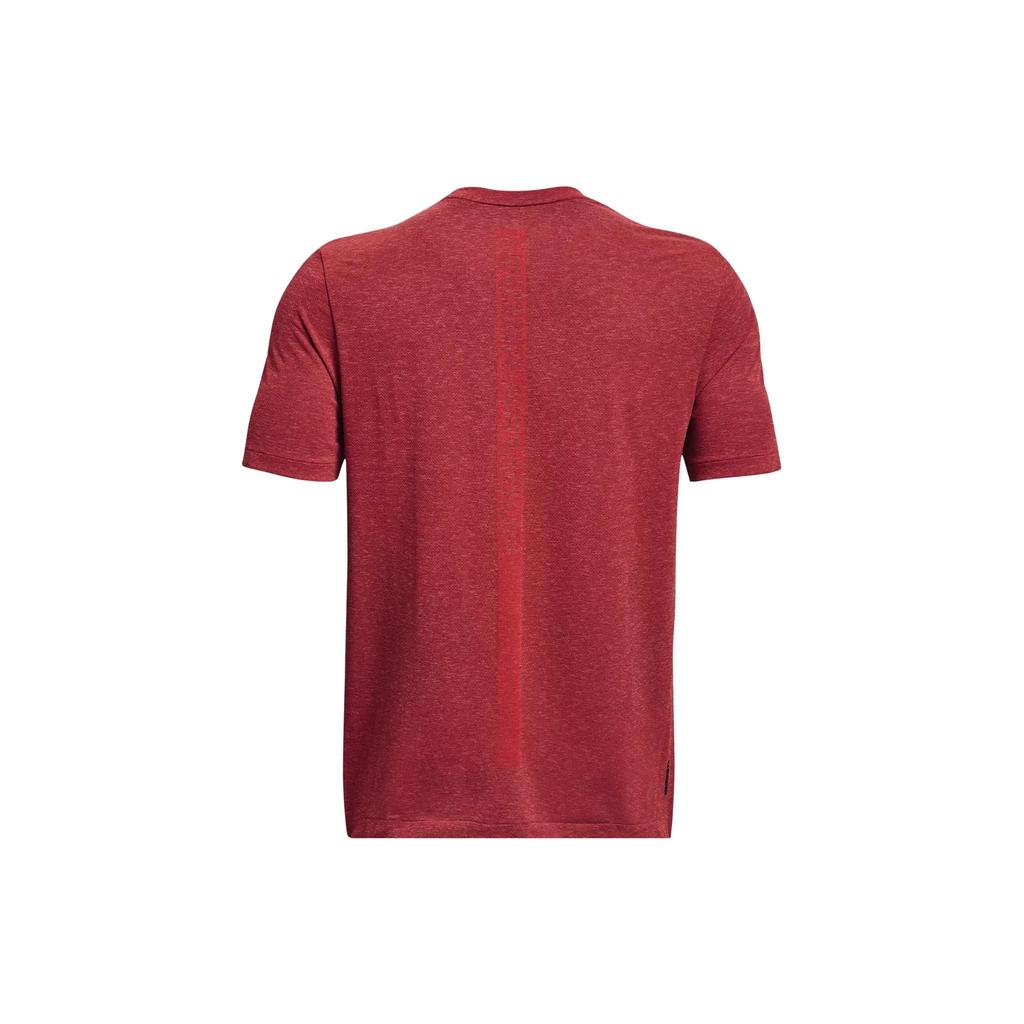 Under Armour Solid Logo Crew Neck Sports Short Sleeve T-Shirt Men Tops Radio-Red 1370441-890