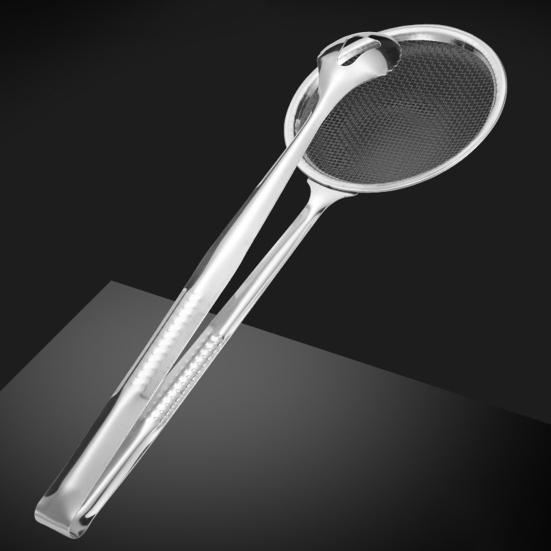 Cuchara Coladora de Aceite de Acero Inoxidable con Malla Fina Skimmer de Cocina para Freír Filtrar Tamizar Colador a Prueba de Óxido para Jugos y Leche de Soja