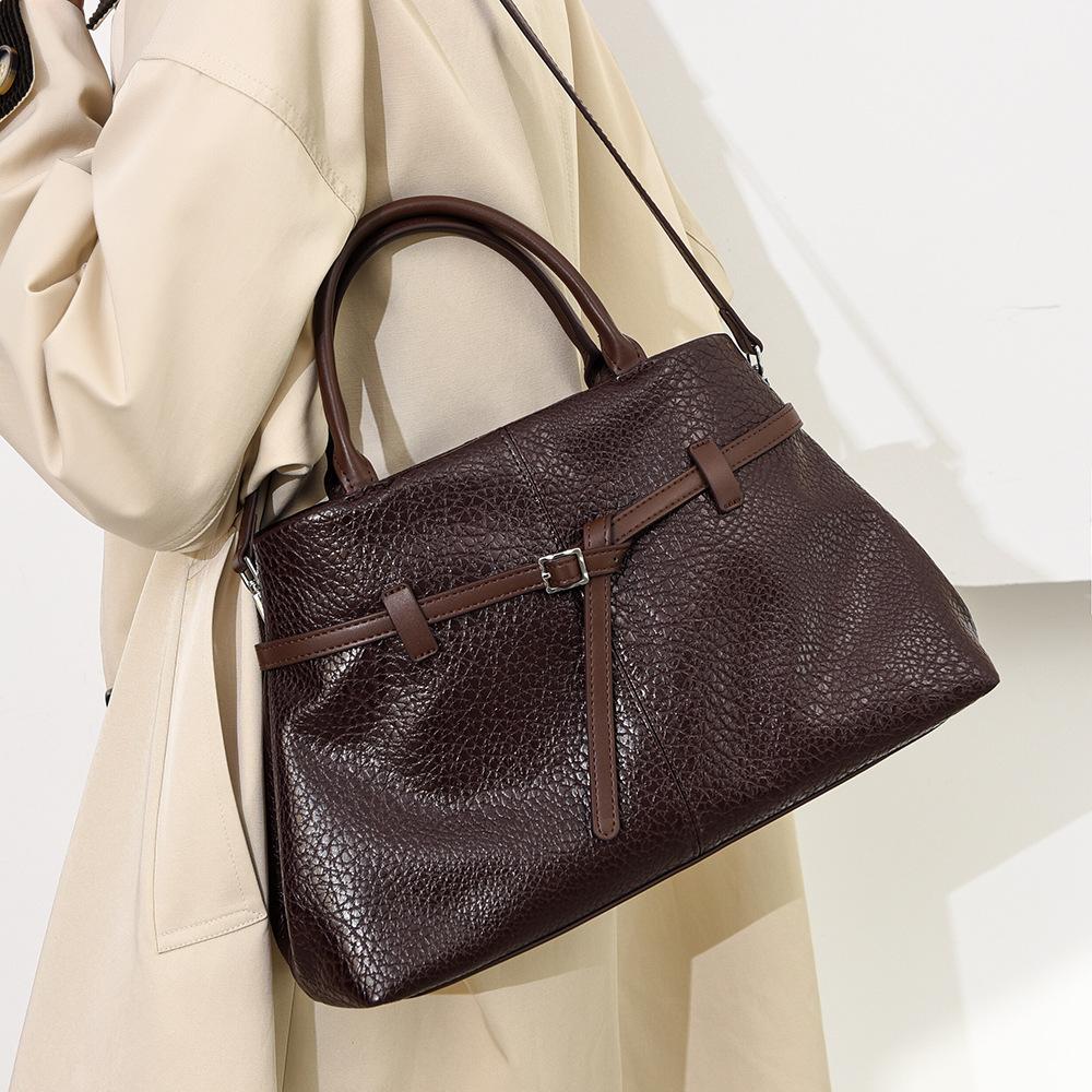 Handbag Autumn/Winter Relaxation Soft Leather Tote Bag New Large Capacity Bag Commuter Fashion Shoulder Bag for Women
