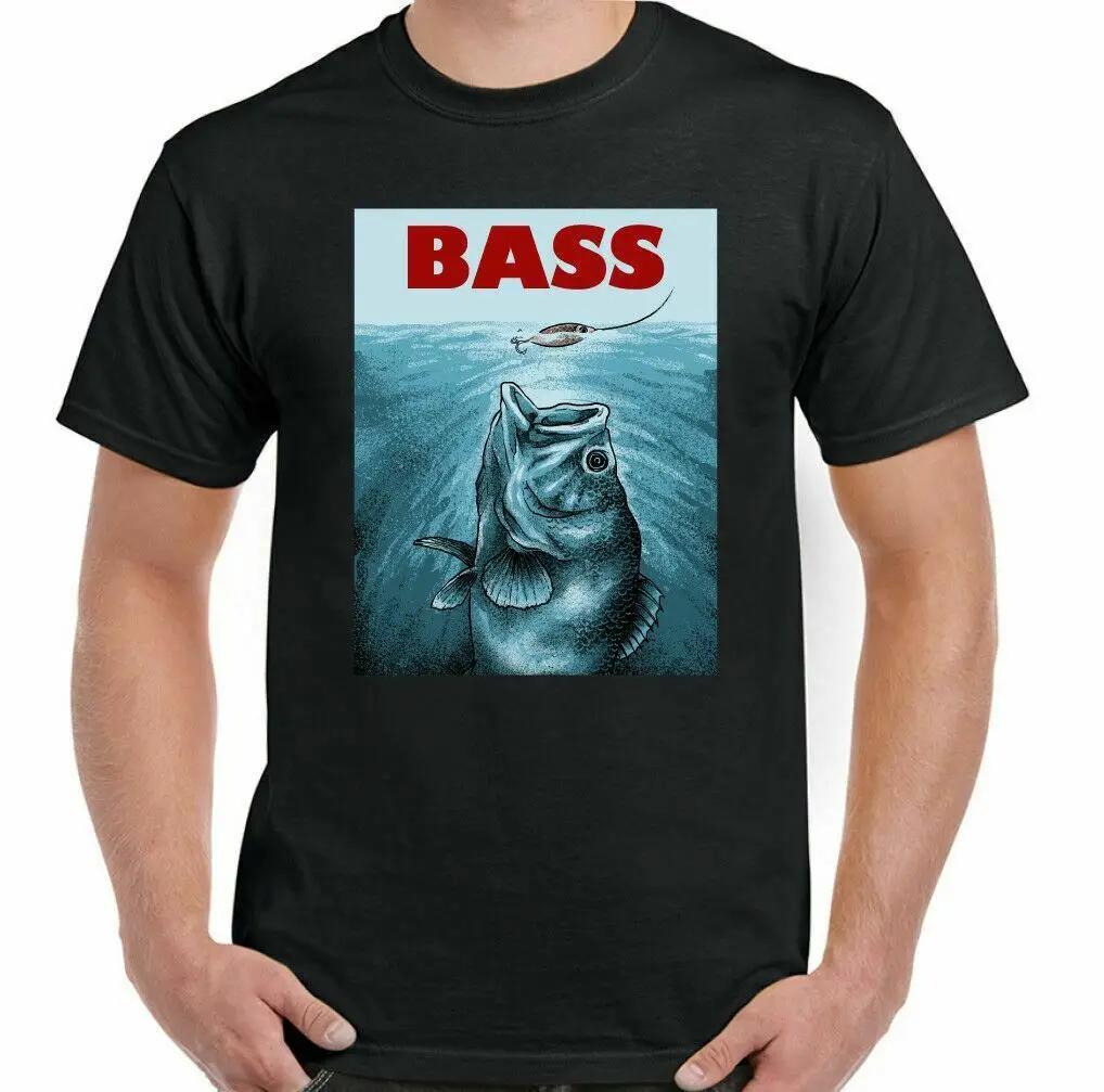 Fishing TShirt Bass Unisexs Funny Jaws FisherUnisex Fish Angler Angling Rod Unisex