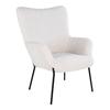 Glasgow Armchair, Imitation Sheepskin, White.