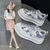 Baotou Roman Sandals Summer New Leather Hollow Casual National Style Thick-soled Pig Cage Shoes