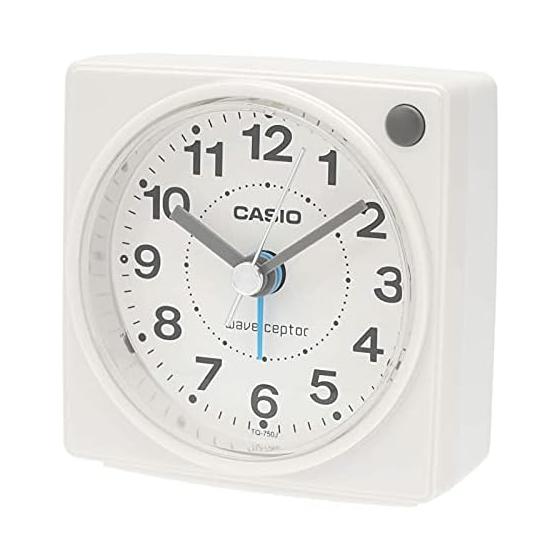 CASIO Будильник Радио Часы Настольные Часы Белые Аналоговые Настольные Часы Маленькие Светильники TQ-750J-7JF