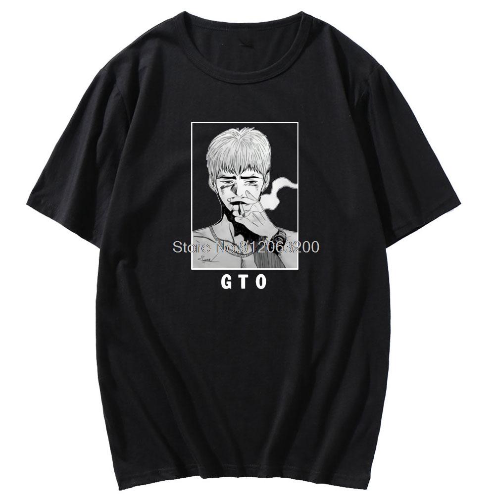 Harajuku Gto Great Teacher T-Shirt Lässig Unisex Kurzarm-T-Shirt Japan Anime Mode-T-Shirt Herren Übergröße Hip Hop Oberteile
