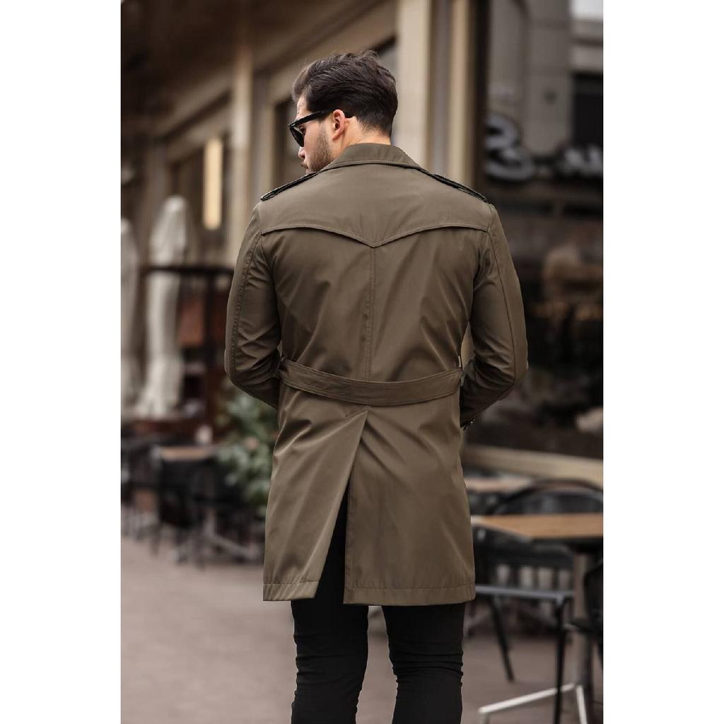 Men's Premium Epaulette Trench Coat Topcoat