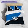 Set Biancheria da Letto Stampato 3 Pezzi Atalanta FC Traspirante Copripiumino con Federe Biancheria da Letto Decorativa per Camera da Letto Casa