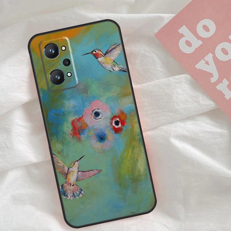 Hummingbird Case For Realme C65 C67 C71 C63 C61 C55 C51 C53 C35 C75 11 12 13 14 15 Pro Plus GT6 GT7 Pro