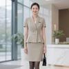 TuoLuoMan Women's Short Sleeve Professional Suit Set