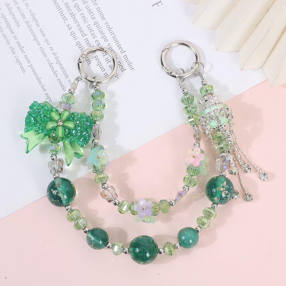 Butterfly Tassel Crystal Beaded Phone Charm & Bag Chain