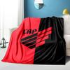 Red And Black Sport Emblem Printed Throws Blanket Soft Flannel Blankets for Couch Bed Gifts for Men Women Picnic blanket Christmas gifts