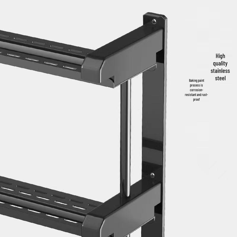 Wandmontierter, stanzfreier Handtuch- und Badezimmerregal aus Edelstahl