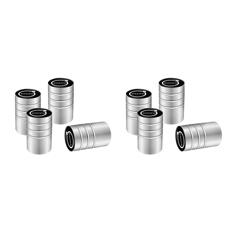 For Volvo ew14/8Pcs Aluminum Alloy Car Tire Valve Covers Dustproof Caps For Volvo ES90 EC40 EX40 EM90 XC90 V90 V60 XC60 V40 S80 S60 S90 C40 X
