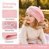 Bowknot Decoration Kids Beret Hat Cotton Toddler Warm Beanie Cute Girls Painter Cap  Autumn Winter