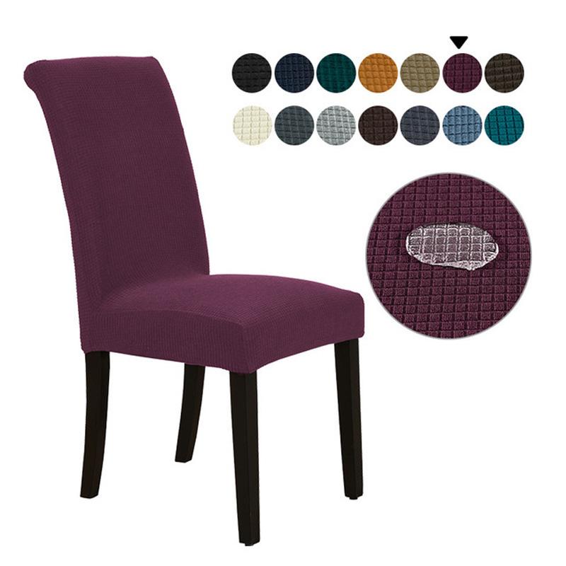 Waterproof Elastic Jacquard Chair Cover for Dining Room Chair Covers for Chairs Kitchen Wedding Hotel Banquet Protector Seat