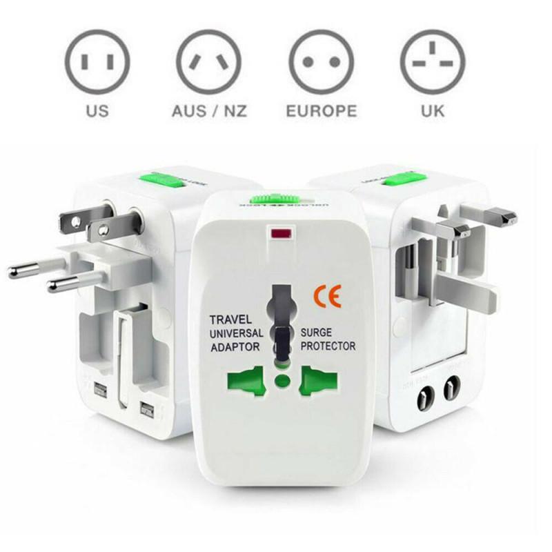 Universal Worldwide Adapter Electric Socket AU UK US EU Plug Adaptor Travel Wall Charger AC Power
