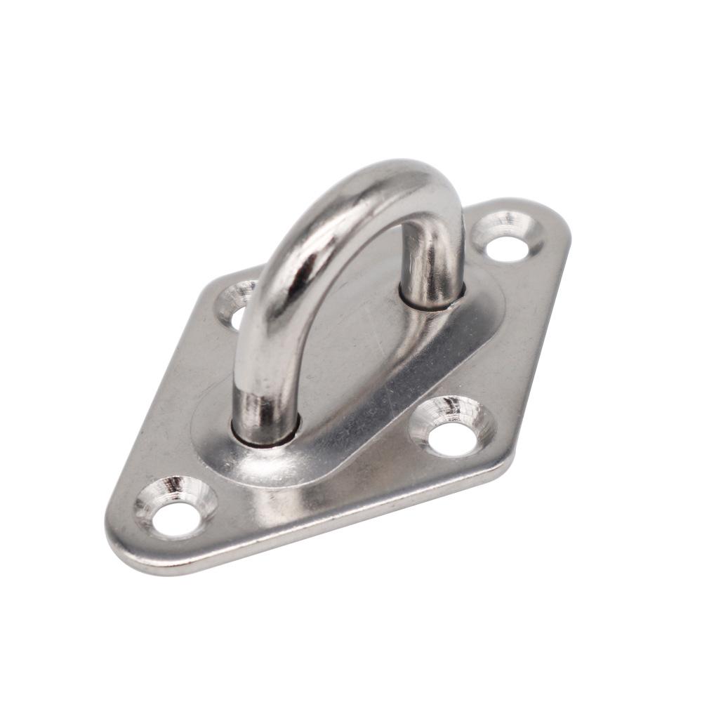 Stainless Steel Diamond Door Latch Set & Hammock Fixing Buckle with Eye Plate for Shade Sail Accessories.