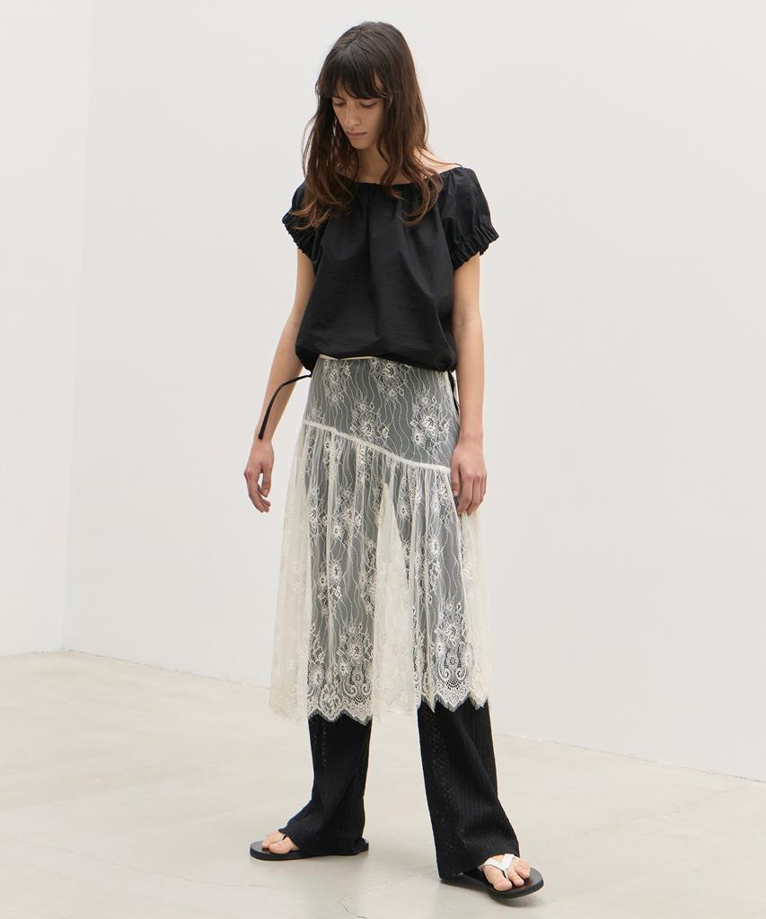 Leuba Crispy Volume Cropped Blouse - Black