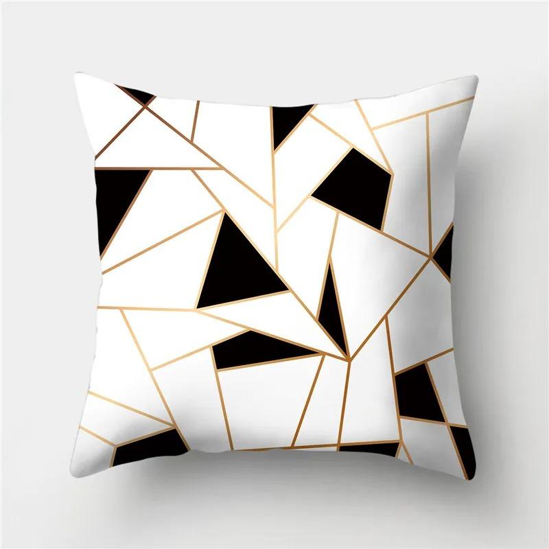 45x45cm black geometric stripes irregular pattern series cushion cover square pillow case home office bedroom decoration