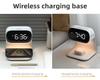 15W Contemporary LED Wireless Charging Bedside Lamp for Bedroom with 3-grade Brightness Night Light and Clock