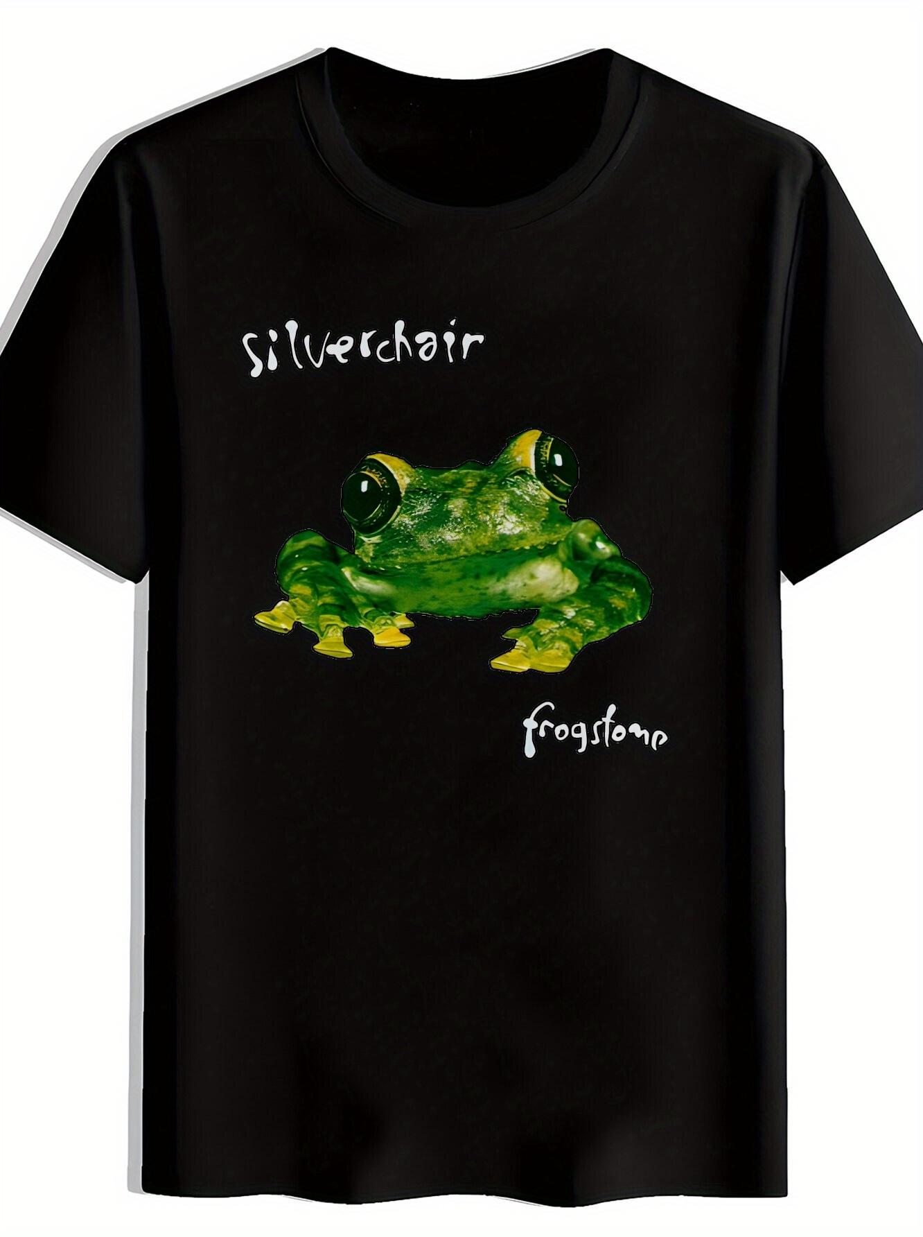 Black T-shirt with Green Frog Design - Silverchair & Frogstomp Print XL