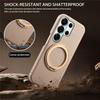 Case for Galaxy S26 Ultra - PC+Leather/PU, Khaki, With Stand