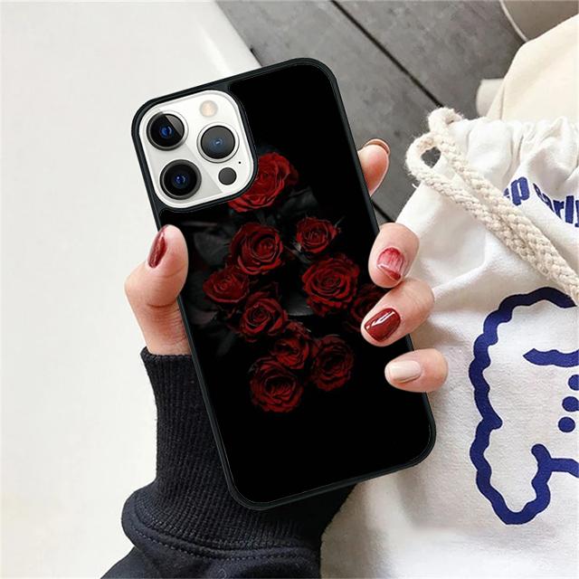Red Rose Coque Shell For iPhone 17 Air 15 16 14 13 12 Pro Max 11 Pro Max Plus Phone Case Cover