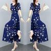 Summer Floral Plus Size Waist-Cinching Dress for Women
